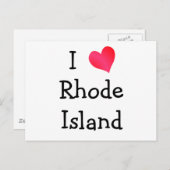 Carte Postale I Love Rhode Island (Devant / Derrière)