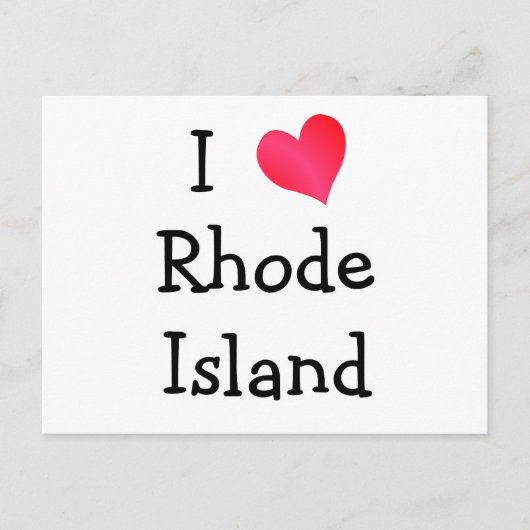Carte Postale I Love Rhode Island (Devant)