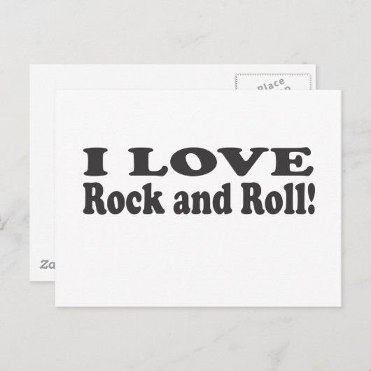 Carte Postale I Love Rock and Roll ! (Devant / Derrière)