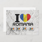 Carte Postale I Love romania (Devant / Derrière)