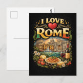 Carte Postale I Love Rome (Devant / Derrière)