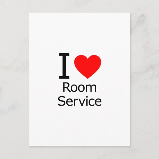 Carte Postale I Love Room Service (Devant)