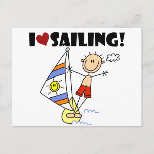 Carte Postale I Love Sailing T-shirts et cadeaux