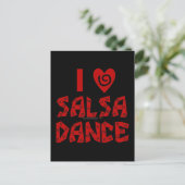 Carte Postale I Love Salsa Dance Custom Dancing Lover (Debout devant)