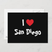 Carte Postale I Love San Diego (Devant / Derrière)