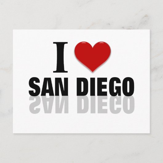 Carte Postale I Love San Diego (Devant)