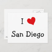 Carte Postale I Love San Diego (Devant / Derrière)