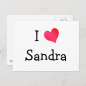 Carte Postale I Love Sandra (Devant / Derrière)
