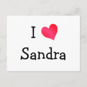 Carte Postale I Love Sandra (Devant)