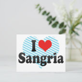 Carte Postale I Love Sangria (Debout devant)