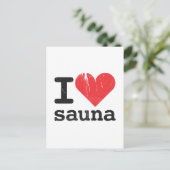 Carte Postale I Love Sauna (Debout devant)