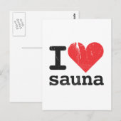 Carte Postale I Love Sauna (Devant / Derrière)