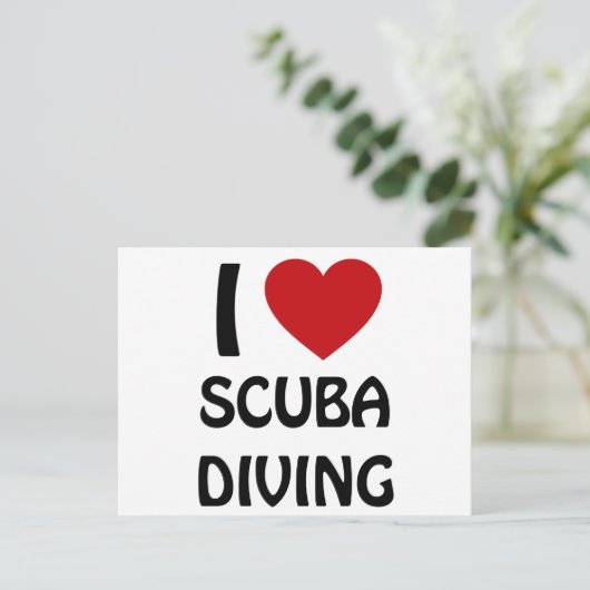 Carte Postale I Love Scuba Diving (Debout devant)