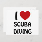 Carte Postale I Love Scuba Diving (Devant / Derrière)