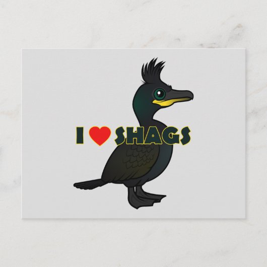Carte Postale I Love Shags (Devant)