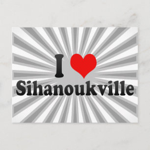 Carte Postale I Love Sihanoukville, Cambodge