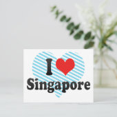 Carte Postale I Love Singapore (Debout devant)
