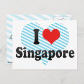 Carte Postale I Love Singapore (Devant / Derrière)