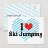 Carte Postale I Love Ski Jumping (Devant / Derrière)