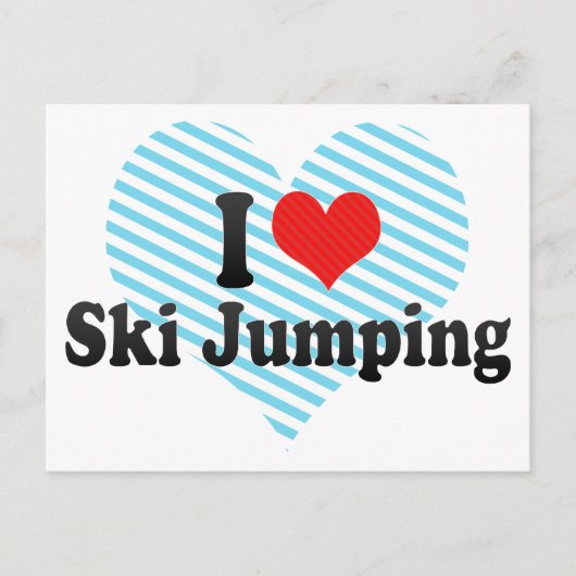 Carte Postale I Love Ski Jumping (Devant)