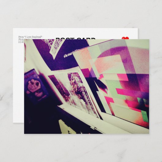 Carte Postale I Love Snailmail - Abstraction & Doraemon (Devant / Derrière)