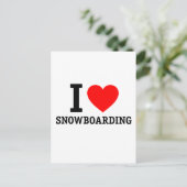 Carte Postale I Love Snowboard (Debout devant)