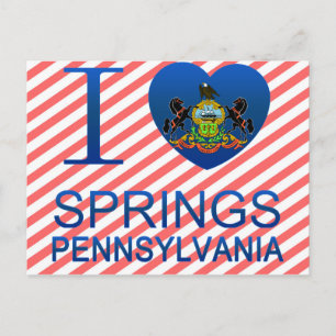 Carte Postale I Love Springs, PA