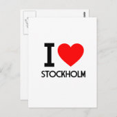 Carte Postale I Love Stockholm (Devant / Derrière)