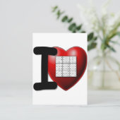 Carte Postale I Love Sudoku (Debout devant)