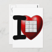 Carte Postale I Love Sudoku (Devant / Derrière)