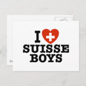 Carte Postale I Love Suisse Boys (Devant / Derrière)