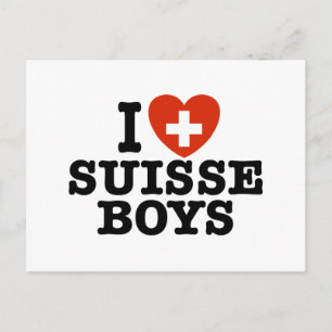 Carte Postale I Love Suisse Boys