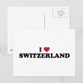 Carte Postale I Love Switzerland (Devant / Derrière)