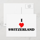 Carte Postale I Love Switzerland (Devant / Derrière)