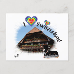 Carte Postale I love Switzerland
