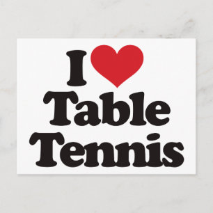Carte Postale I Love Table Tennis
