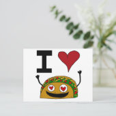 Carte postale I Love Taco (Debout devant)