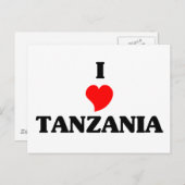Carte Postale I Love Tanzania (Devant / Derrière)