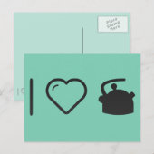 Carte Postale I Love Tea Kettles (Devant / Derrière)