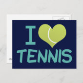 Carte Postale I Love Tennis Cute (Devant / Derrière)