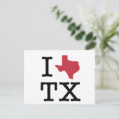 Carte Postale I Love texas (Debout devant)