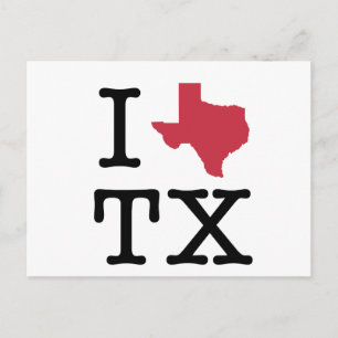 Carte Postale I Love texas