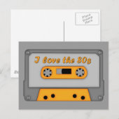 Carte Postale I Love The 80s (cassette) (Devant / Derrière)