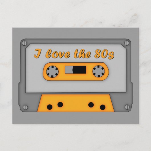 Carte Postale I Love The 80s (cassette) (Devant)