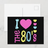 Carte Postale I Love the 80s Disco Costume (Devant / Derrière)