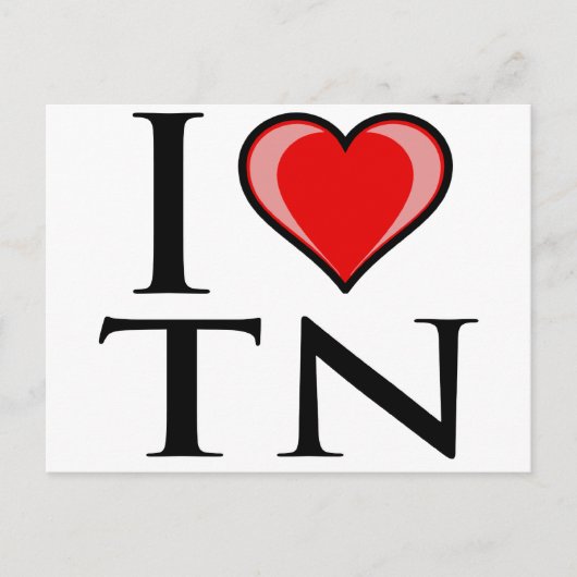 Carte Postale I Love TN - Tennessee (Devant)