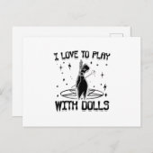Carte Postale I love to play with dolls | Voodoo Gift (Devant / Derrière)
