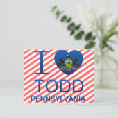 Carte Postale I Love Todd, PA (Debout devant)