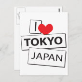 Carte Postale I Love Tokyo Japon (Devant / Derrière)
