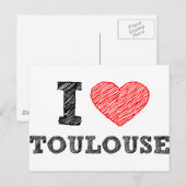 Carte Postale I Love Toulouse (Devant / Derrière)